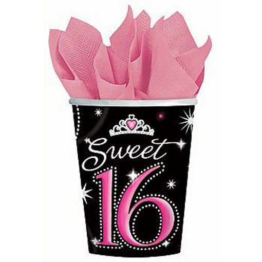 Picture of SWEET 16 PAPER CUPS - 8PK